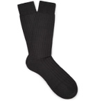 Pantherella - Pembrey Sea Island Cotton-Blend Socks - Gray