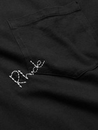 RHUDE - Madison Logo-Embroidered Cotton-Jersey T-Shirt - Black