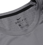 Nike Training - Pro Slim-Fit Mesh-Panelled Breathe Dri-FIT T-Shirt - Dark gray