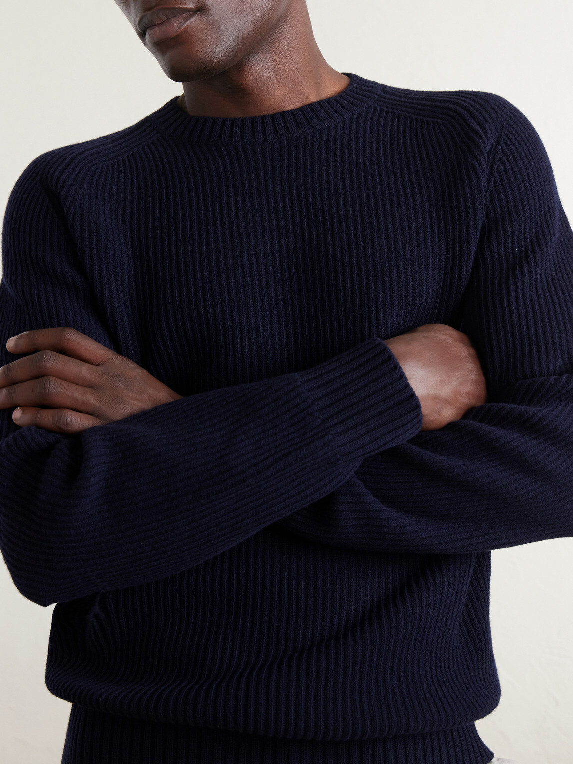 Altea - Ribbed Virgin Wool Sweater - Blue