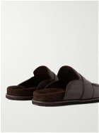 Mr P. - David Leather Backless Penny Loafers - Brown