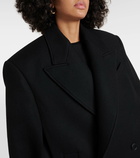 Wardrobe.NYC Double-breasted cropped virgin wool cape