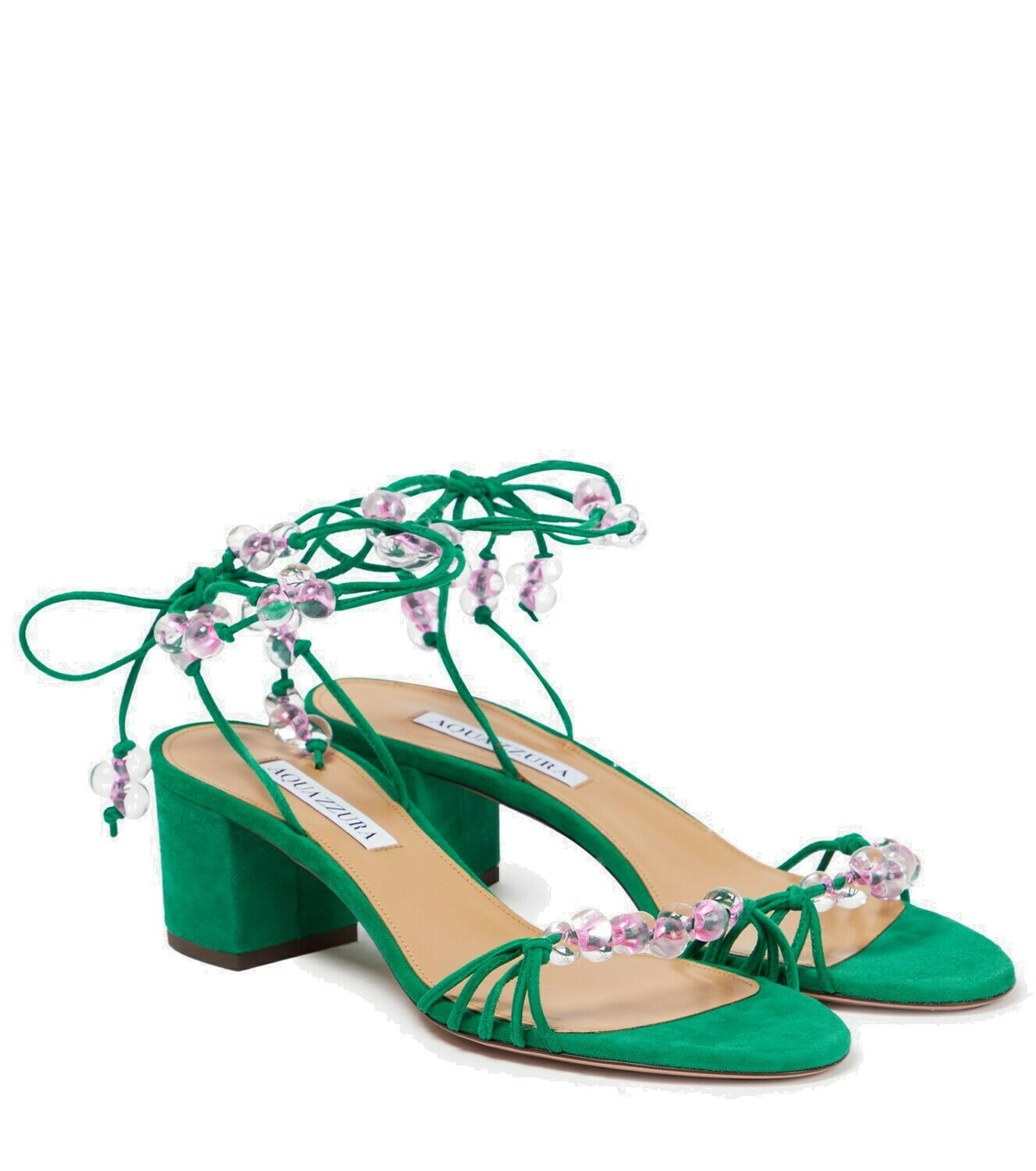 【Aquazzura】 Very Maui 50 embellishedスエードサンダル Aquazzura Very Maui 50 embellished suede sandals Aquazzura