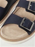 Brunello Cucinelli - Full-Grain Leather Sandals - Blue
