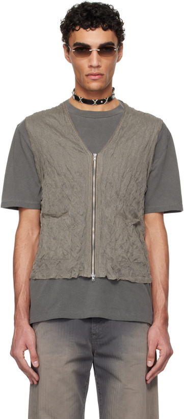 Photo: OUR LEGACY Taupe Crush Vest