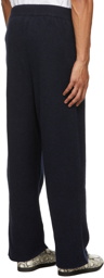 Palm Angels Navy Brushed Lounge Pants