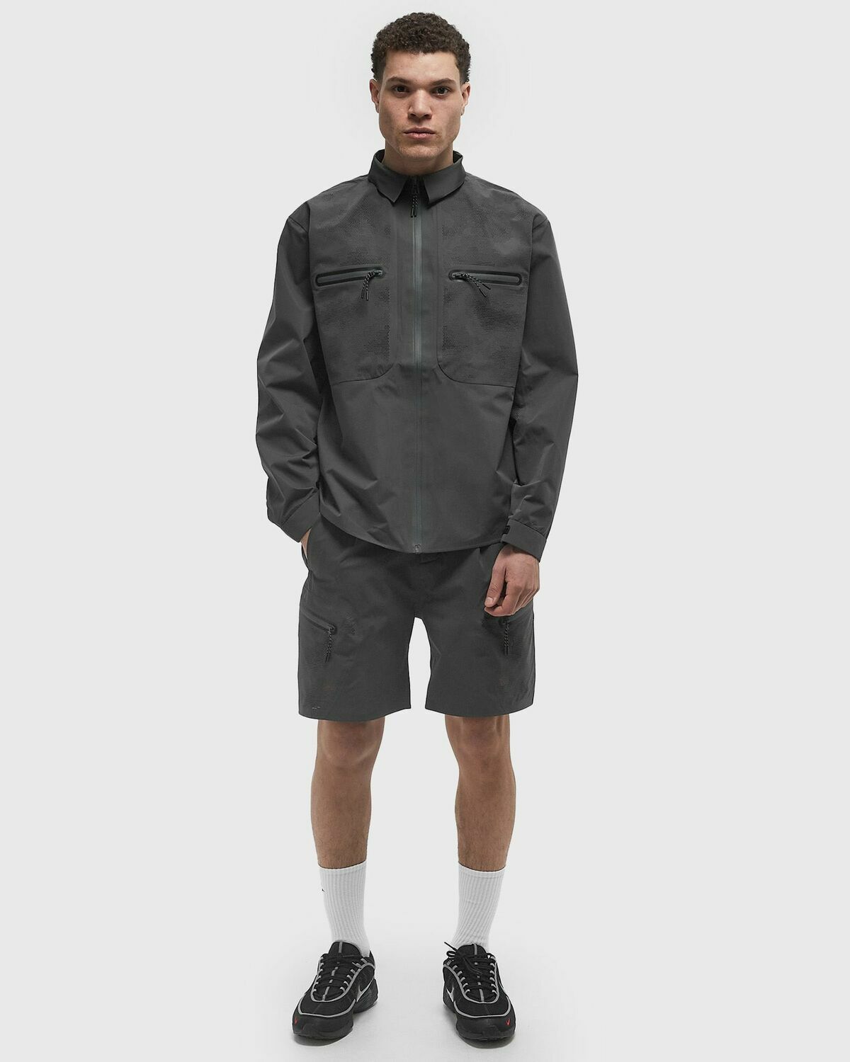 Alpha Industries Laser Cut Short Grey Mens Casual Short