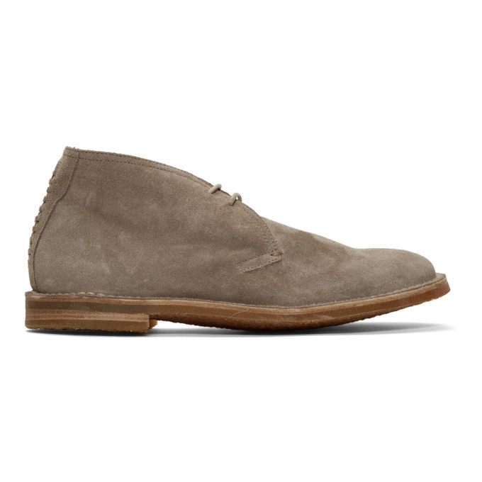 Photo: Officine Creative Grey Suede Waldorf Desert Boots