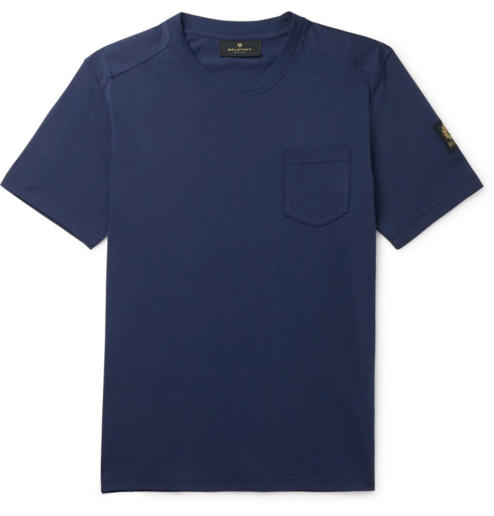Photo: Belstaff - Thom 2.0 Cotton-Jersey T-Shirt - Blue