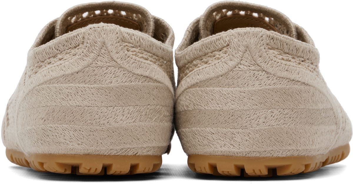 BALMAIN Beige Racer 45 Macramé Sneakers