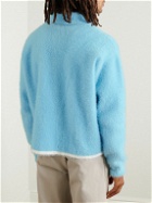 Jacquemus - Polo Neve Brushed-Knit Sweater - Blue