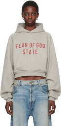 Fear of God ESSENTIALS Gray Cropped Hoodie