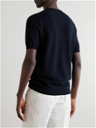 Sunspel - Knitted Cotton T-Shirt - Blue