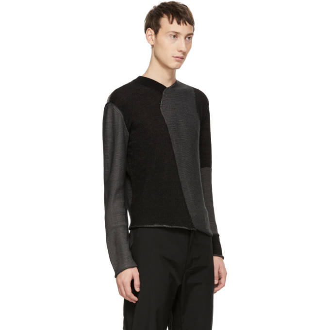 Kiko Kostadinov Black and Grey Four-Way Knit Sweater Kiko Kostadinov