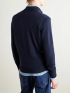 Sid Mashburn - Slim-Fit Escorial Wool Zip-Up Cardigan - Blue