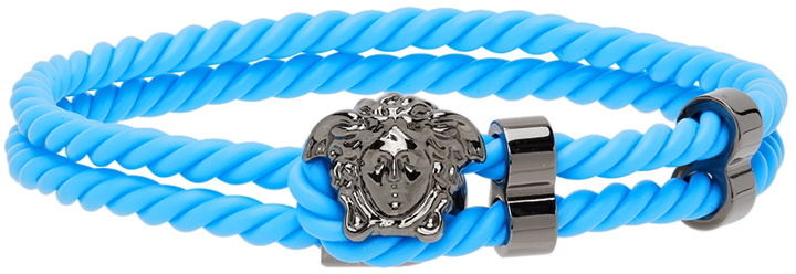 Photo: Versace Blue Medusa Braided Bracelet