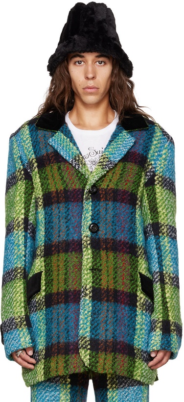 Photo: Anna Sui SSENSE Exclusive Multicolor Check Coat