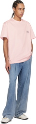 WOOYOUNGMI Pink Cotton Back Logo T-shirt