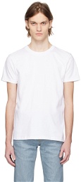 Naked & Famous Denim White Circular T-Shirt