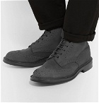 Tricker's - Stow Nubuck Brogue Boots - Gray