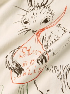 Story Mfg. - Rabbit Grateful Printed Organic Cotton-Jersey T-Shirt - Neutrals