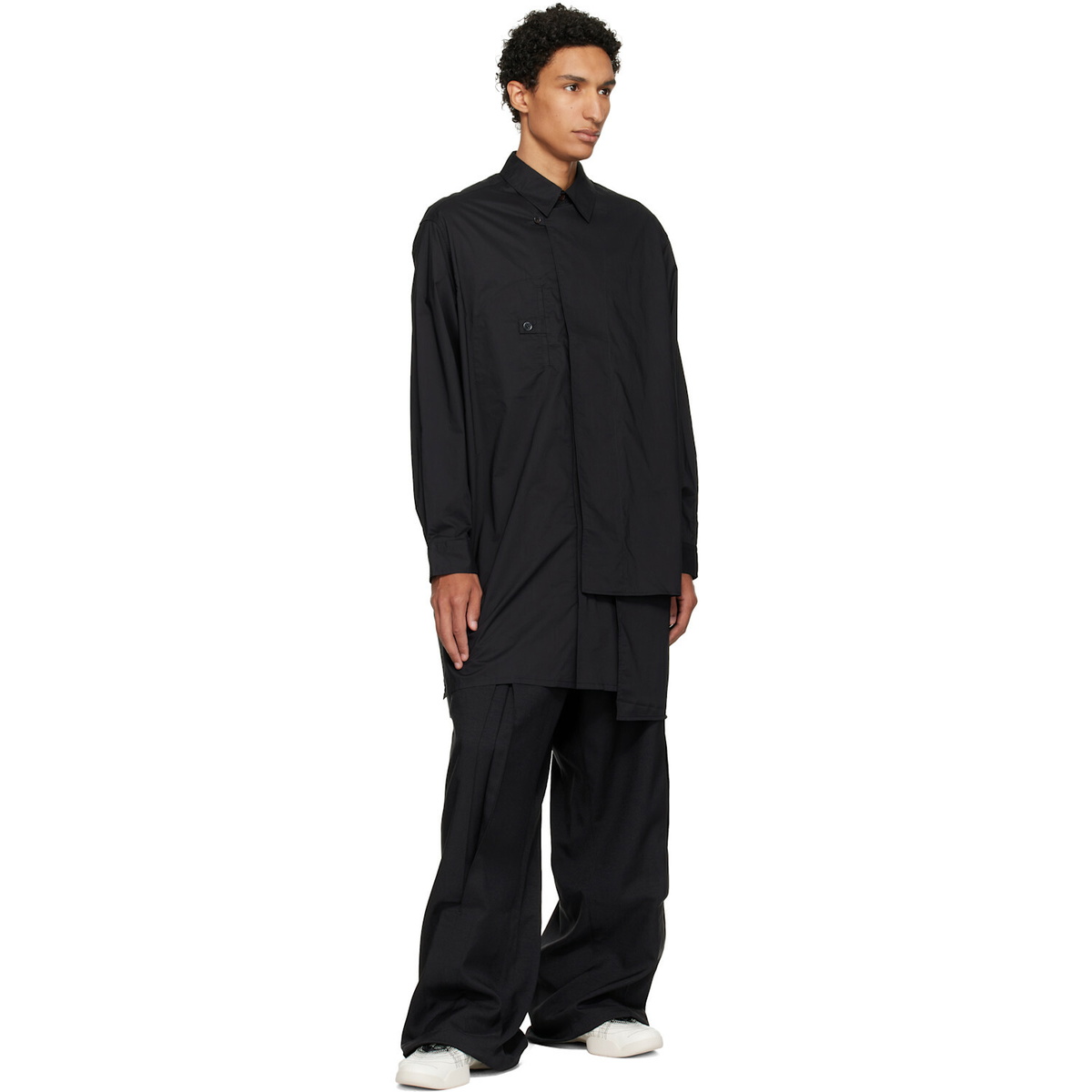 Y-3 Black Sport Uniform Box Pleated Trousers