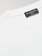 BALENCIAGA - PlayStation Printed Cotton-Jersey T-Shirt - White