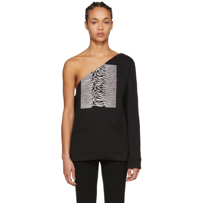 Photo: Raf Simons Black Convertible Joy Division Unknown Pleasures Two-Piece Hoodie