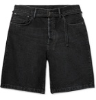 ACNE STUDIOS - Rowland Wide-Leg Belted Denim Shorts - Black
