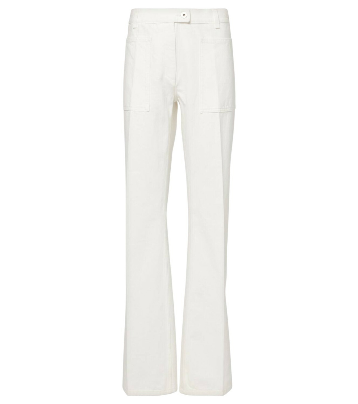 デニム・ジーパン FERRAGAMO Straight jeans White Ferragamo High-rise straight jeans Salvatore Ferragamo
