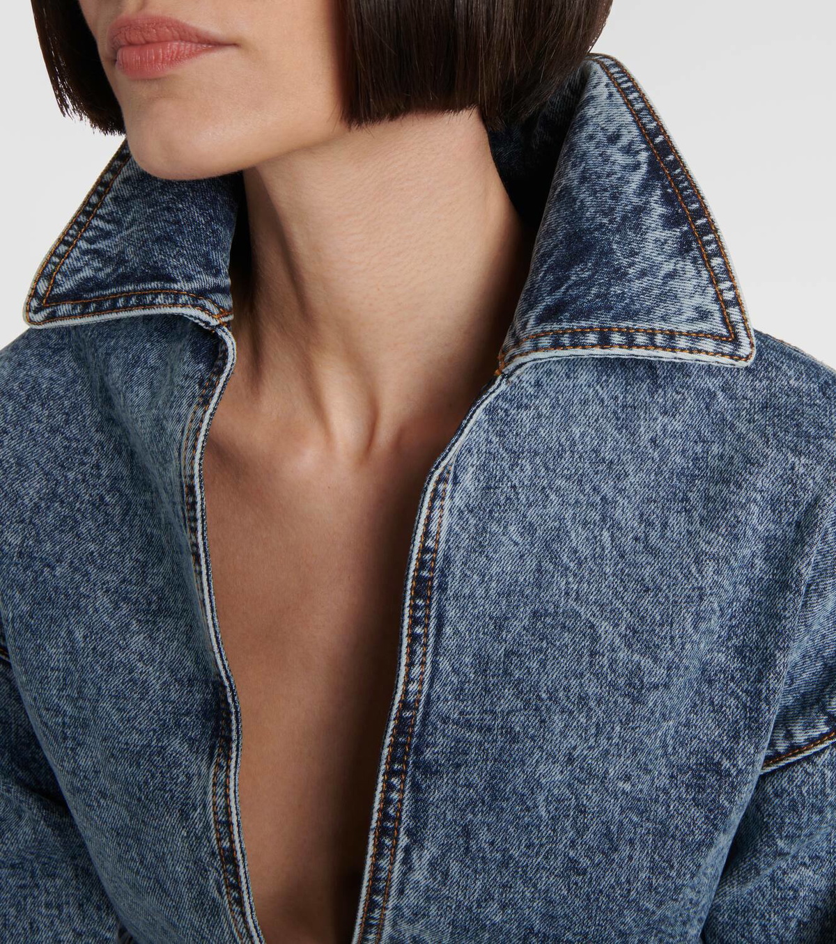 Alaïa Spiral denim jacket ALAÏA