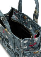 Marc Jacobs The Tote Small Printed Denim Tote - Light Blue - One Size