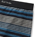 Paul Smith - Striped Stretch-Cotton Boxer Briefs - Blue
