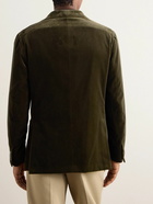 Brioni - Soffio Cotton and Modal-Blend Velvet Blazer - Green