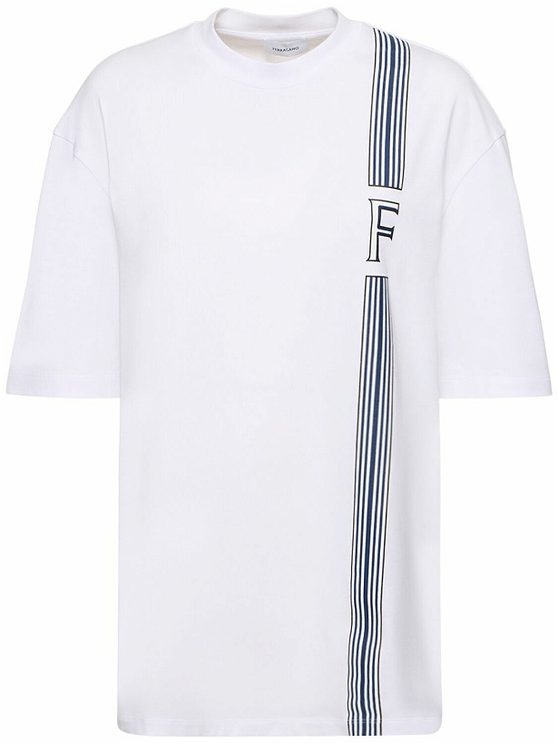 Photo: FERRAGAMO - Cotton Jersey Printed Logo T-shirt