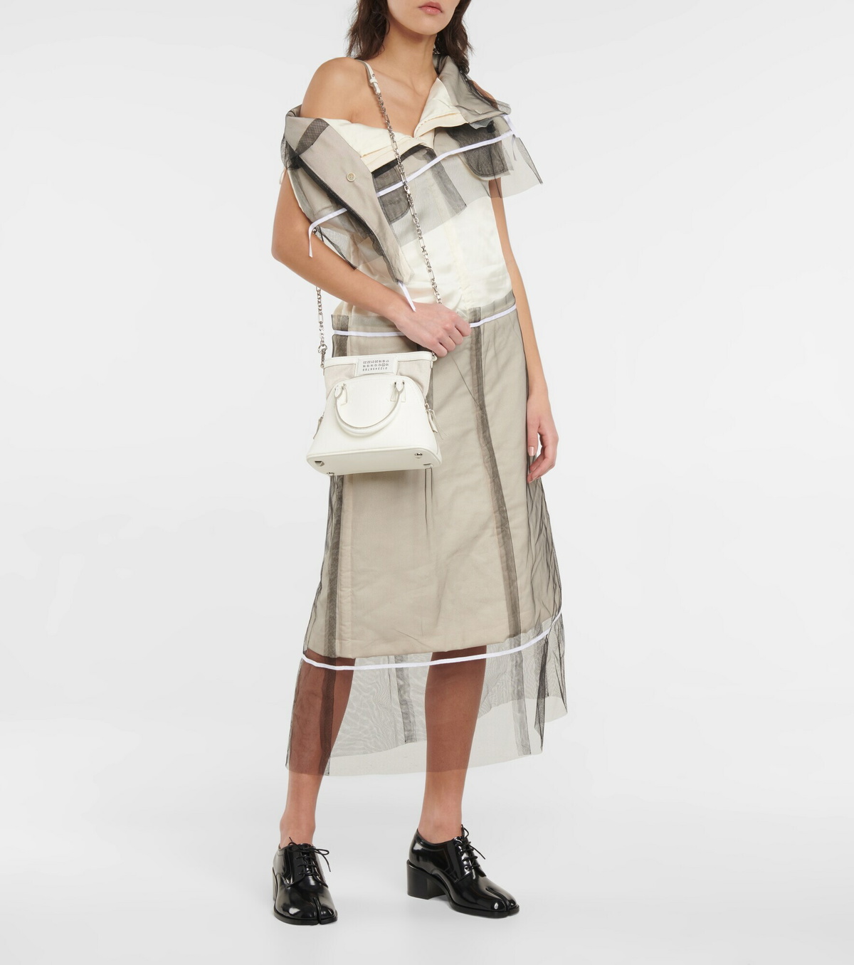 ワンピース MAISON MARGIELA TULIP MIDI DRESS Maison Margiela - Tulle, twill and muslin midi dress Maison