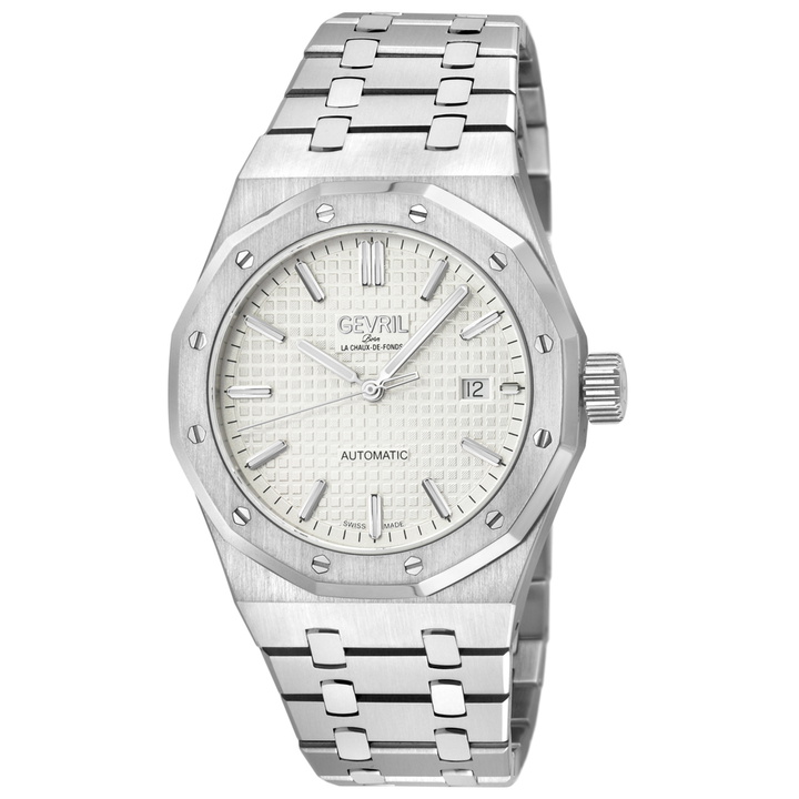 Photo: Gevril Gotham Automatic White Dial Mens Watch 49402B