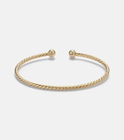 David Yurman Cablespira® Flex Micro 18kt gold cuff bracelet with emeralds