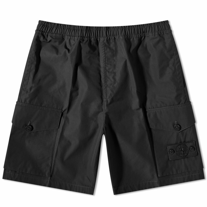 Photo: Stone Island Men's Ghost Cargo Shorts in Black