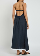 Bec & Bridge Elyce Linen Maxi Dress Navy