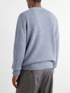 Sunspel - Brushed Shetland Wool Sweater - Blue