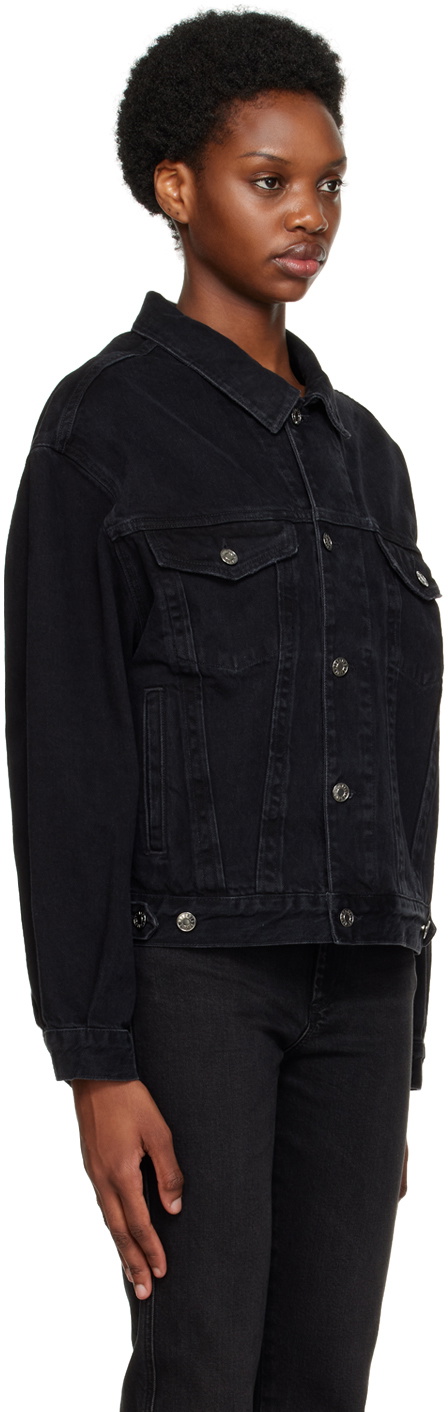 AGOLDE Black Charli Oversized Denim Jacket AGOLDE