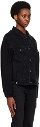 AGOLDE Black Charli Oversized Denim Jacket