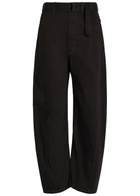 Lemaire Belted Barrel-leg Jeans Black