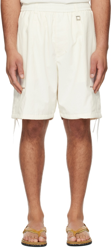 Photo: WOOYOUNGMI Off-White Zip Detail Utility Shorts