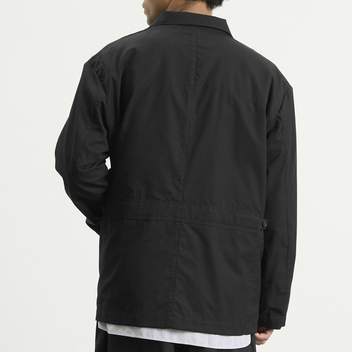 Comme des Garçons Homme Men's Cotton Yarn Dyed Jacket in Black