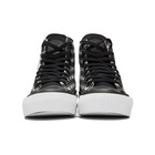 McQ Alexander McQueen Black Metal Logo Platform High-Top Sneakers