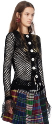 Chopova Lowena Black Net Cardigan