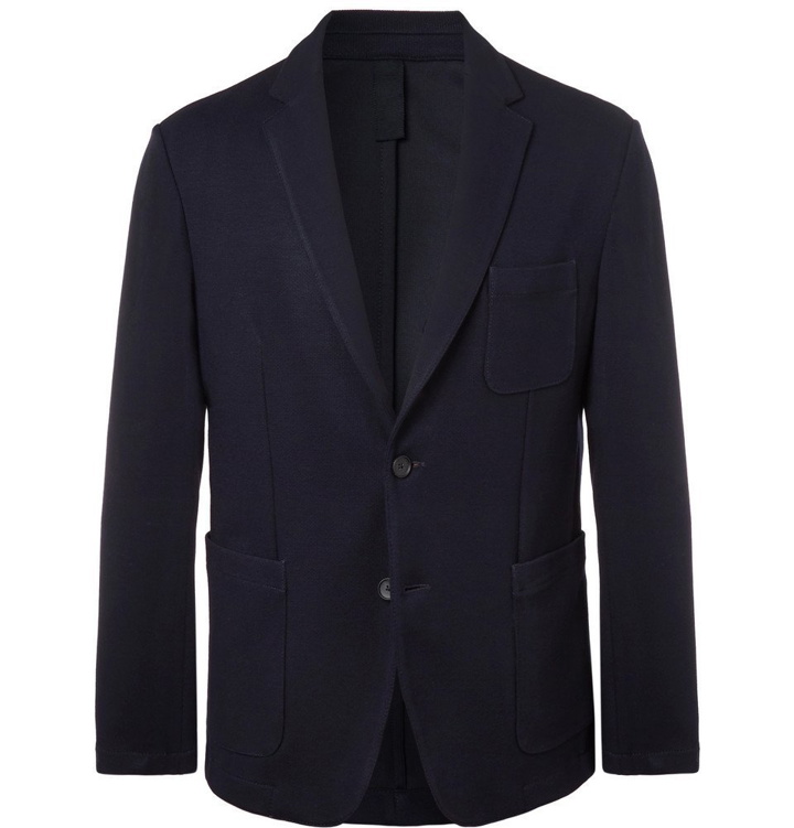 Photo: Hugo Boss - Navy Noswen Slim-Fit Waffle-Knit Blazer - Navy