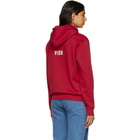 Vier Red Box Logo Hoodie